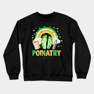 Podiatry Crew Shamrock Podiatrist St Patrick's Day Crewneck Sweatshirt